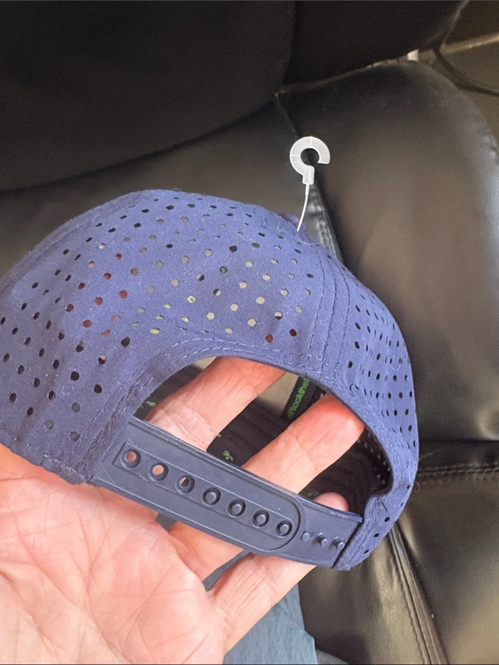 Hudson Jeans Navy Cap with Neon Green Cactus Logo